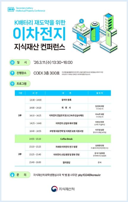 지식재산처, K-배터리 재도약 위해 산업계·연구계와 '맞손'