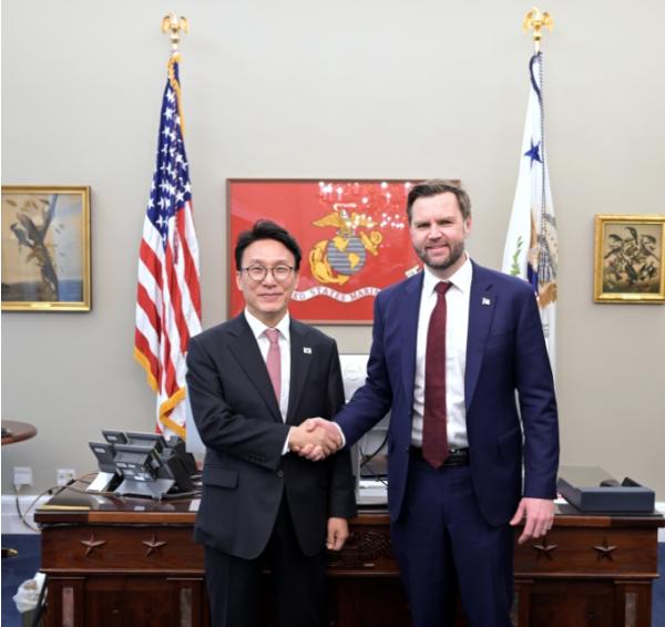 김민석 국무총리, 밴스 미국 부통령 회담