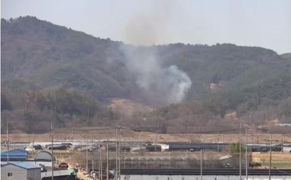 창녕군 남지읍 산불, 주불 진화 완료