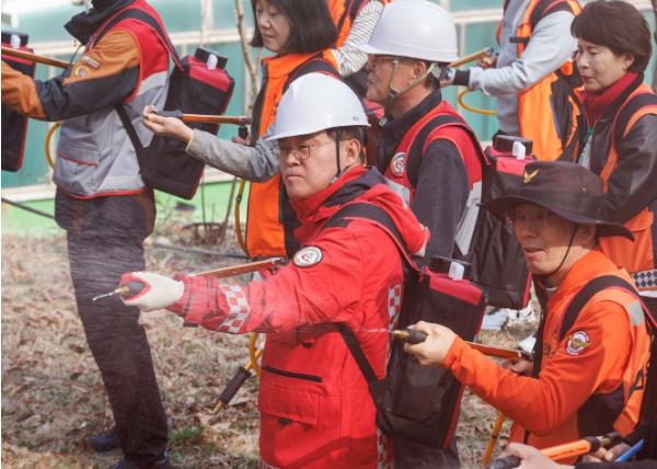 진교훈 강서구청장, 산불진압훈련 현장서 대응체계 직접 챙겨