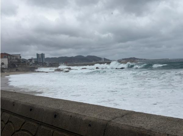 울진해경, 위험예보제'주의보'발령, 너울성 파도 주의